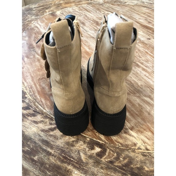 Free People Emmett Boot Lace Up Latte Suede Camel NEW 7 US - Picture 5 of 9